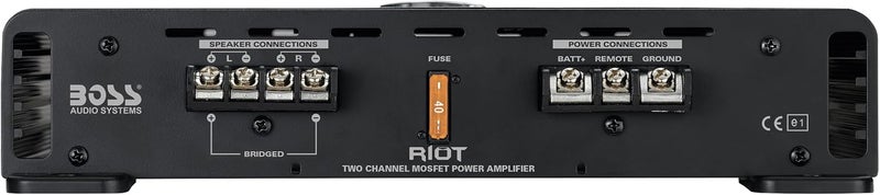 BOSS AUDIO SYSTEMS BOSS R4002 Riot Series 2-Channel Car Amplifier - Image 3